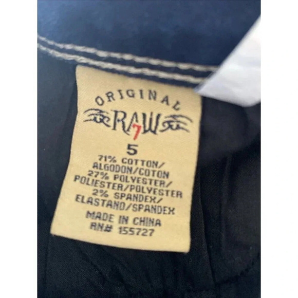 Raw 7 Jeans Juniors Size 5 Stretch Skinny Dark Blue Denim Jeans - Picture 5 of 5